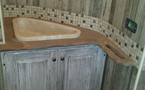 Arredo bagno in marmo verde P.I.L. Gran min